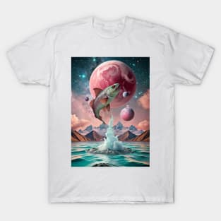 Alien landscape with a fish T-Shirt